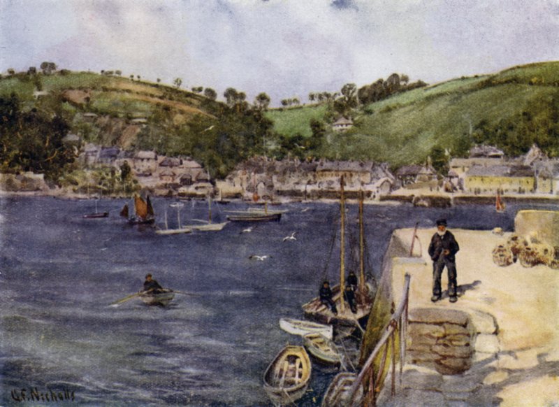 Öblítés, Falmouthból (színes litó) alkotó: George Franck Nicholls