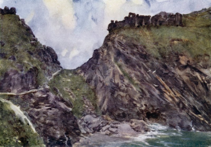 Arthur király kastélya, Tintagel (színes litó) alkotó: George Franck Nicholls
