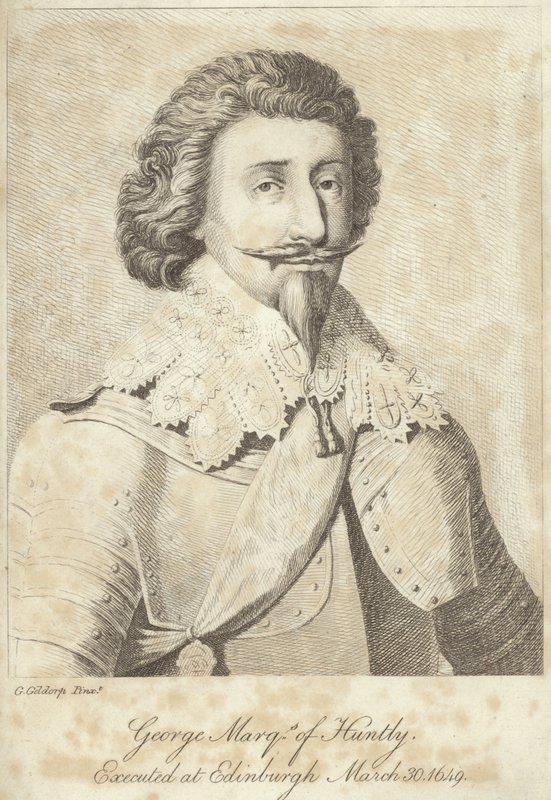George Gordon, Huntly márki portréja, metszet alkotó: George Geldorp
