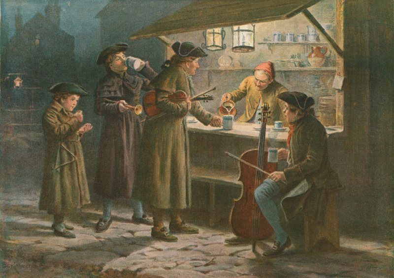 A karácsony felfrissülve vár egy éjszakai bódéban alkotó: George Goodwin Kilburne