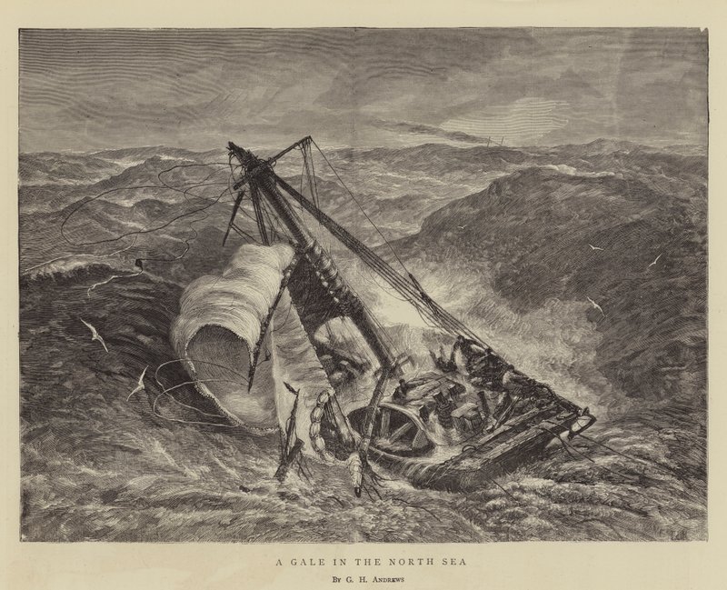 Vihar az Északi-tengeren alkotó: George Henry Andrews