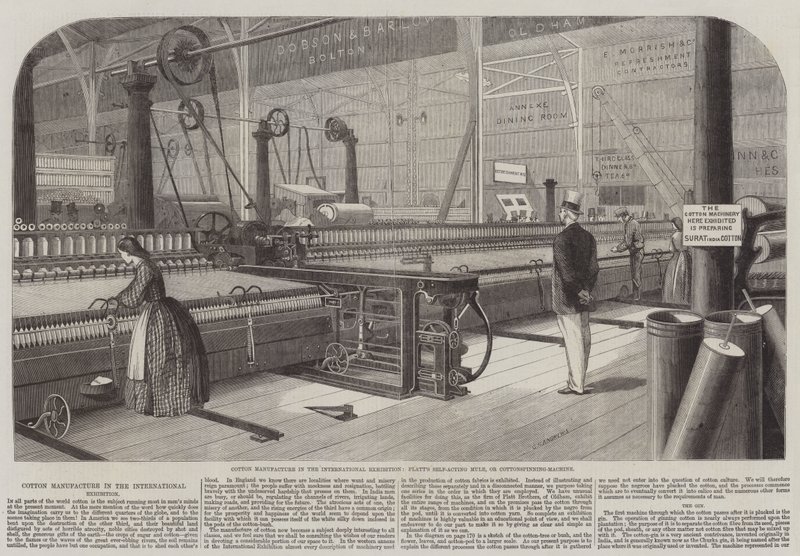 Pamutgyártás a Nemzetközi Kiállításon, Platt önműködő öszvér, vagy Cottonspinning-Machine alkotó: George Henry Andrews