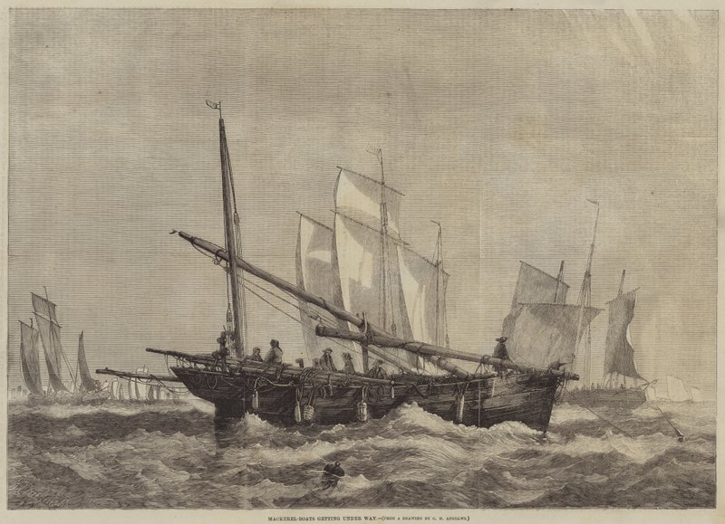 Makréla-csónakok indulnak alkotó: George Henry Andrews