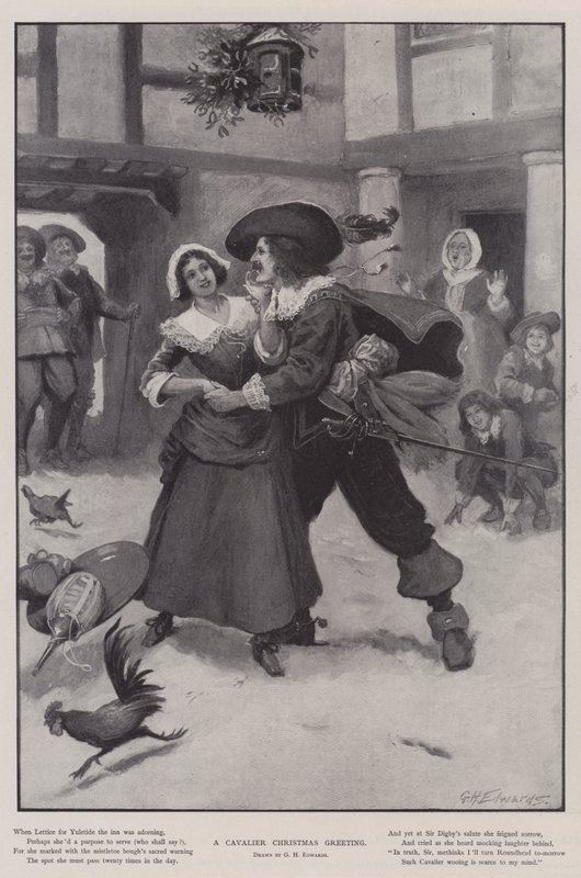Cavalier karácsonyi üdvözlet alkotó: George Henry Edwards