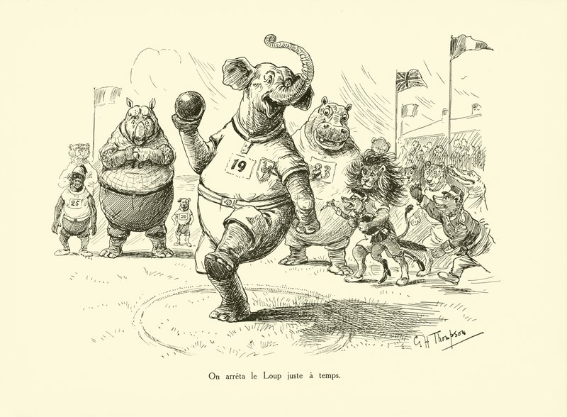 Épp időben állítottuk meg a farkast (litho) alkotó: George Henry Thompson