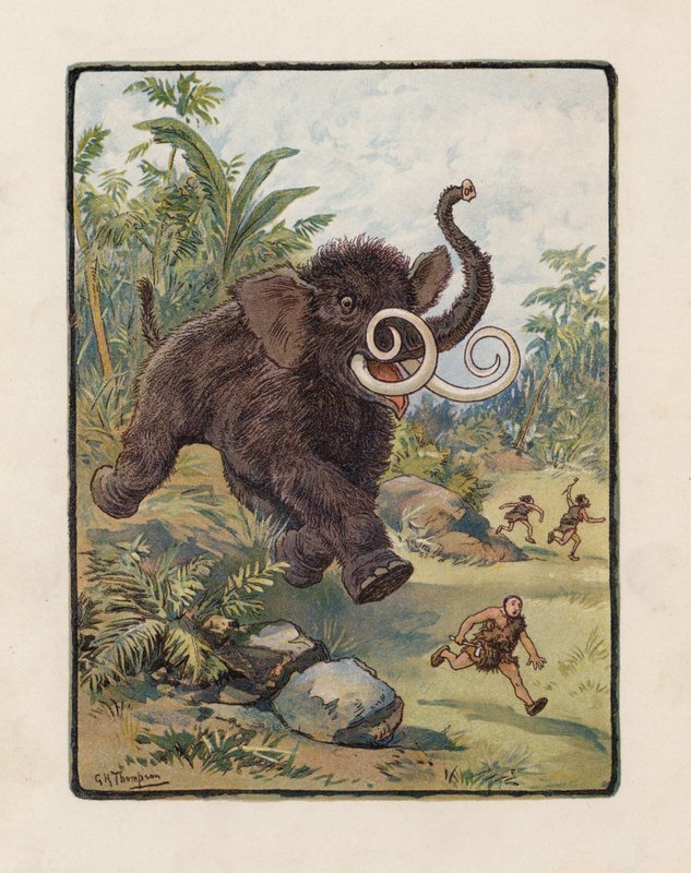 A mamut (színes litográfia) alkotó: George Henry Thompson