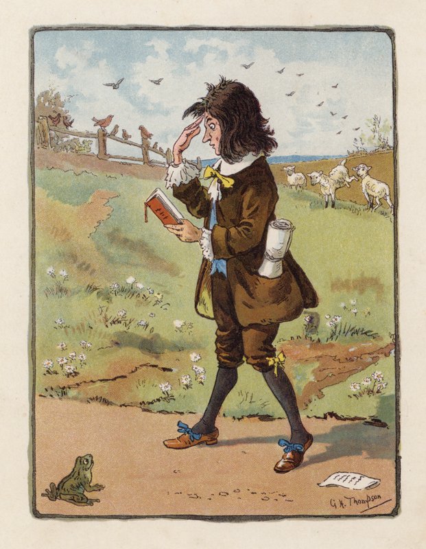 A költő (színes litográfia) alkotó: George Henry Thompson