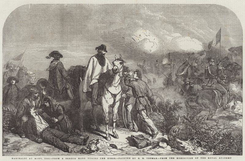 Garibaldi Rómában, 1849 alkotó: George Housman Thomas