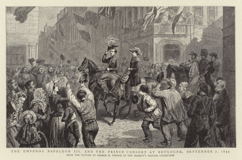 III. Napóleon császár és a herceg hitvese Boulogne-ban, 1854. szeptember 7 alkotó: George Housman Thomas