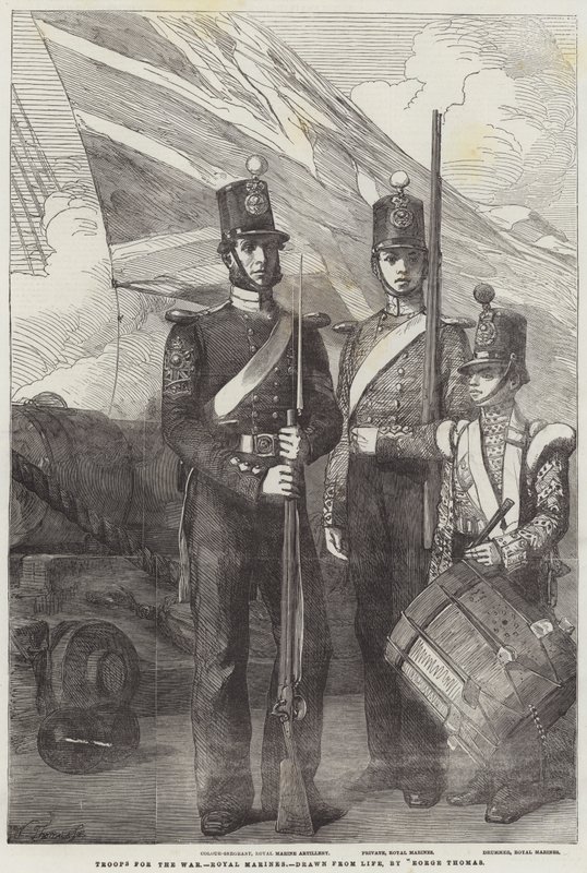 Csapatok a háborúhoz, királyi tengerészgyalogság alkotó: George Housman Thomas