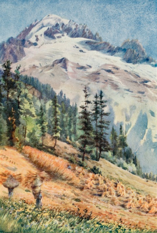 Az Aiguille Verte és az Aiguille Du Dru, Ősz alkotó: George Jackson Flemwell