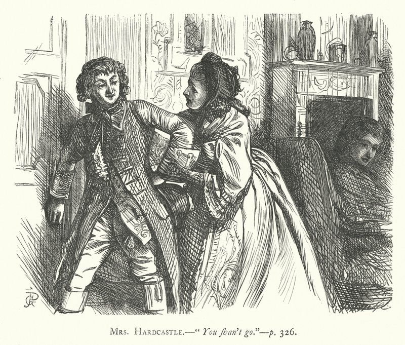 Illusztráció: She Stoops To Conquer (metszet) alkotó: George John Pinwell