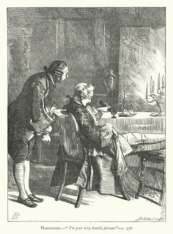 Illusztráció: She Stoops To Conquer (metszet) alkotó: George John Pinwell