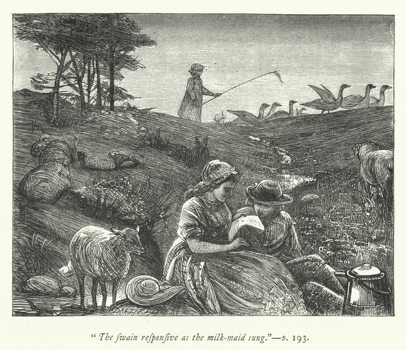 Illusztráció: Az elhagyatott falu (metszet) alkotó: George John Pinwell
