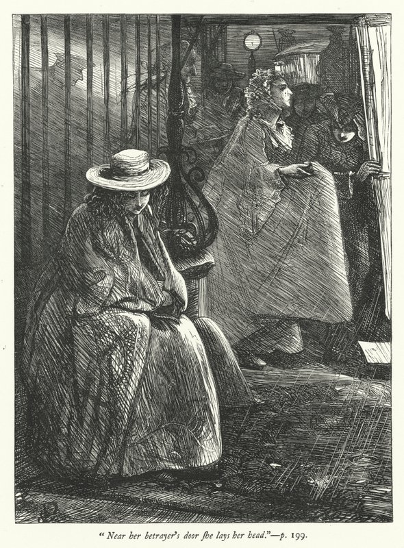Illusztráció: Az elhagyatott falu (metszet) alkotó: George John Pinwell