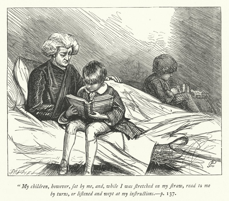 Illusztráció: The Vicar of Wakefield (metszet) alkotó: George John Pinwell