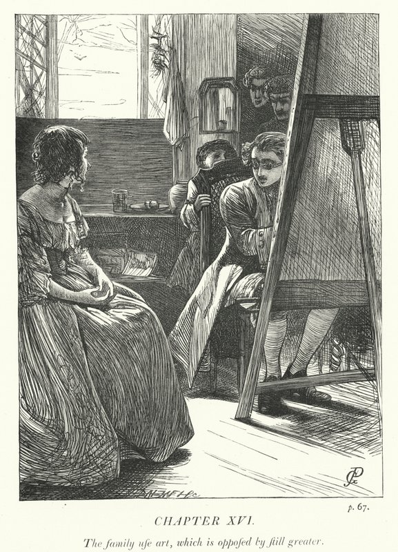 Illusztráció: The Vicar of Wakefield (metszet) alkotó: George John Pinwell