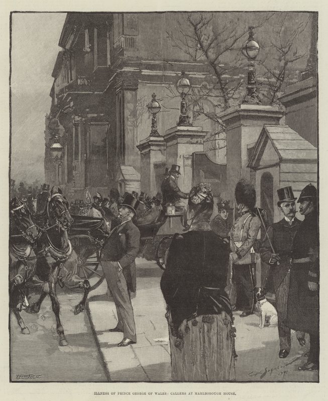 George walesi herceg betegsége, telefonálók a Marlborough House-ban alkotó: George L. Seymour