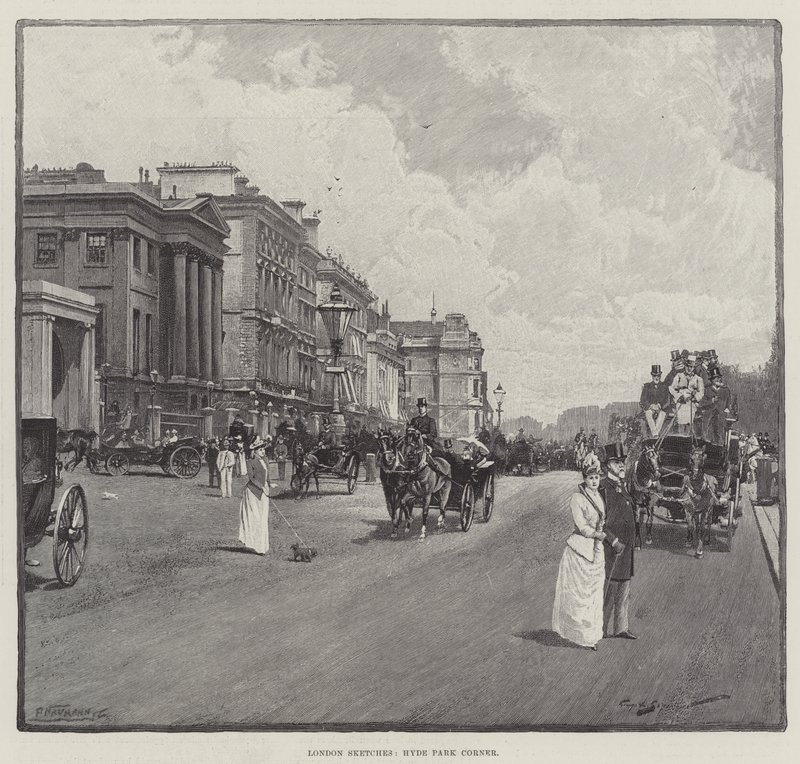 Londoni vázlatok, Hyde Park Corner alkotó: George L. Seymour