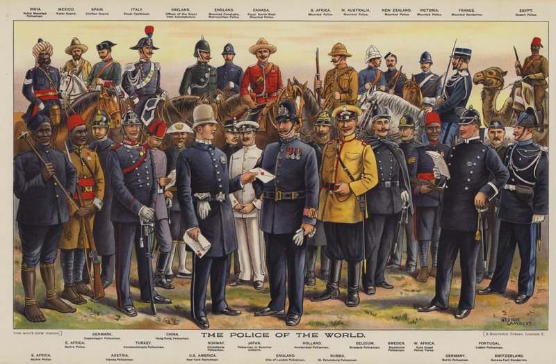A világ rendőrsége (chromolitho) alkotó: George Lambert