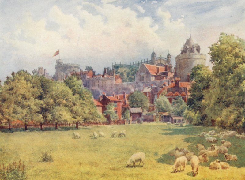 A vár a mezőkről (színes litográfia) alkotó: George Moore Henton