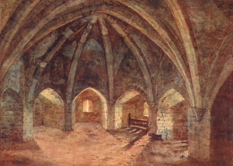 A kijárási tilalom tornyának kriptája (színes litográfia) alkotó: George Moore Henton