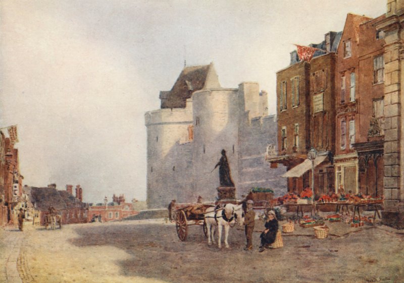 Windsor Market, kora reggel (színes litográfia) alkotó: George Moore Henton