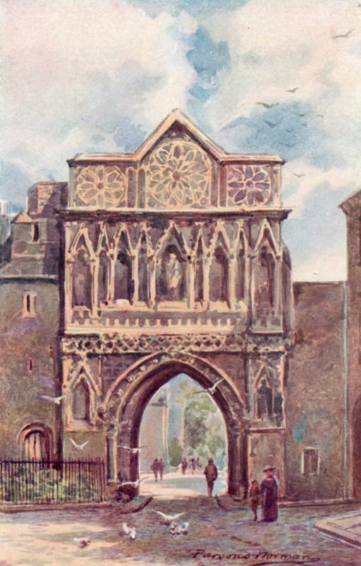 Szent Ethelbert kapu (színes litó) alkotó: George Parsons Norman