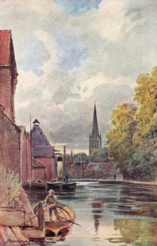 A Katedrális a King Street Ferryről (színes litó) alkotó: George Parsons Norman