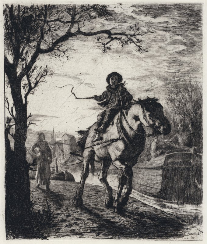 A Bridgewater-csatornán (rézkarc) alkotó: George Percy Jacomb Hood