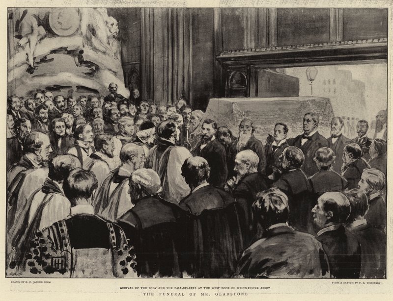 Gladstone úr temetése alkotó: George Percy Jacomb Hood