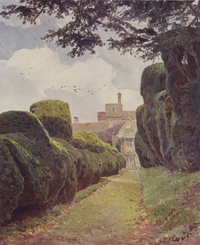 The Yew Alley, Rockingham alkotó: George Samuel Elgood