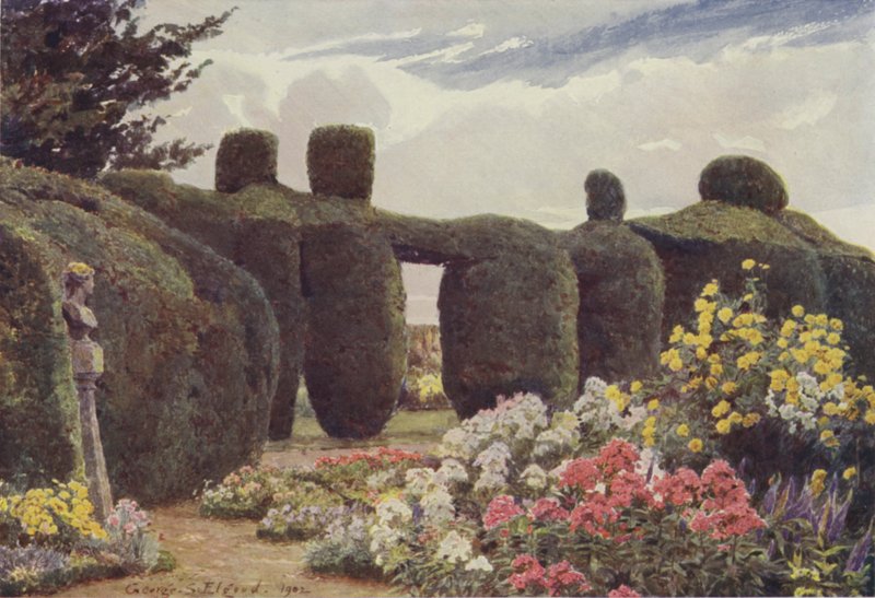 The Yew Hedge, Campsey Ashe alkotó: George Samuel Elgood