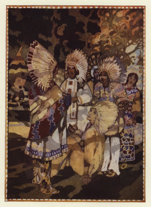 "Elegem van a magányos életből, a lányodért jöttem" (színes litho) alkotó: George Sheringham