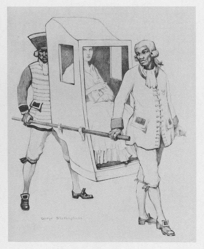 Illusztráció a The Duennához, Sheridan (színes litó) alkotó: George Sheringham