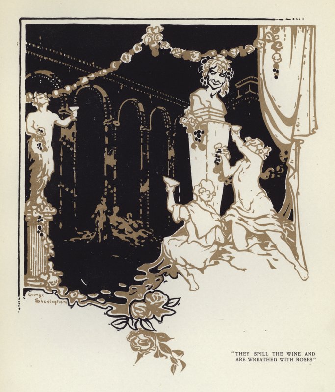 Illusztráció A boldog képmutatóhoz, Max Beerbohm (színes litó) alkotó: George Sheringham