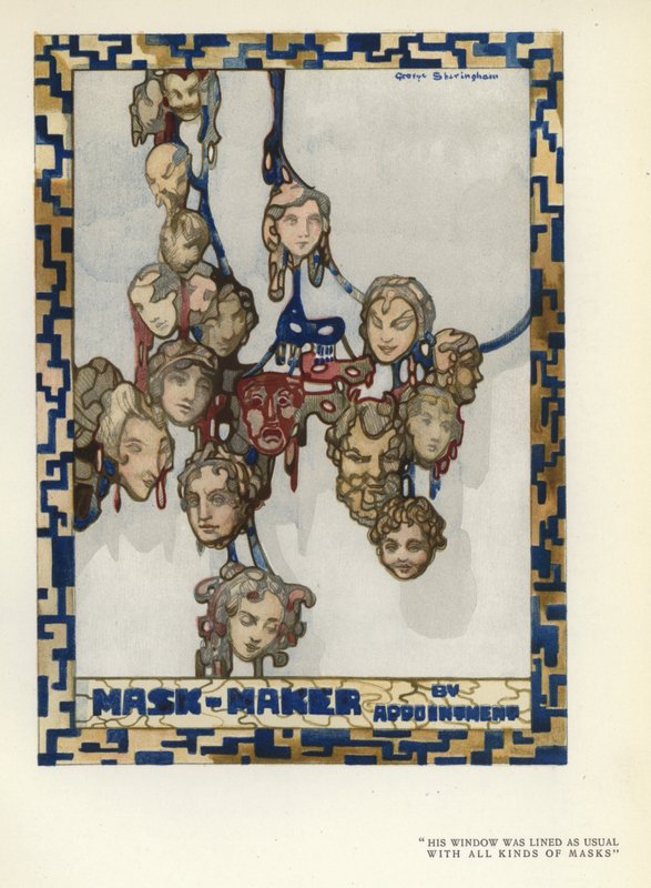Illusztráció A boldog képmutatóhoz, Max Beerbohm (színes litó) alkotó: George Sheringham
