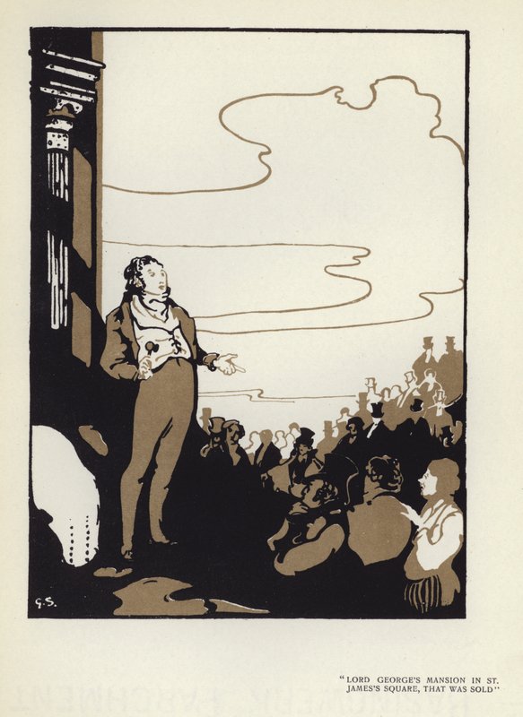 Illusztráció A boldog képmutatóhoz, Max Beerbohm (színes litó) alkotó: George Sheringham