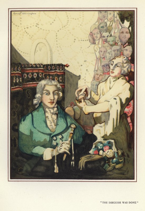 Illusztráció A boldog képmutatóhoz, Max Beerbohm (színes litó) alkotó: George Sheringham