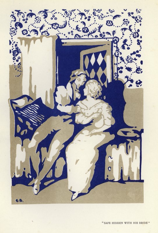 Illusztráció A boldog képmutatóhoz, Max Beerbohm (színes litó) alkotó: George Sheringham