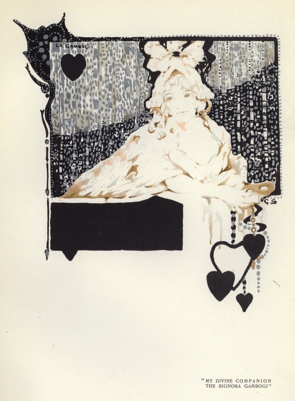 Illusztráció A boldog képmutatóhoz, Max Beerbohm (színes litó) alkotó: George Sheringham