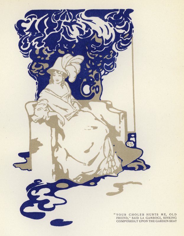Illusztráció A boldog képmutatóhoz, Max Beerbohm (színes litó) alkotó: George Sheringham