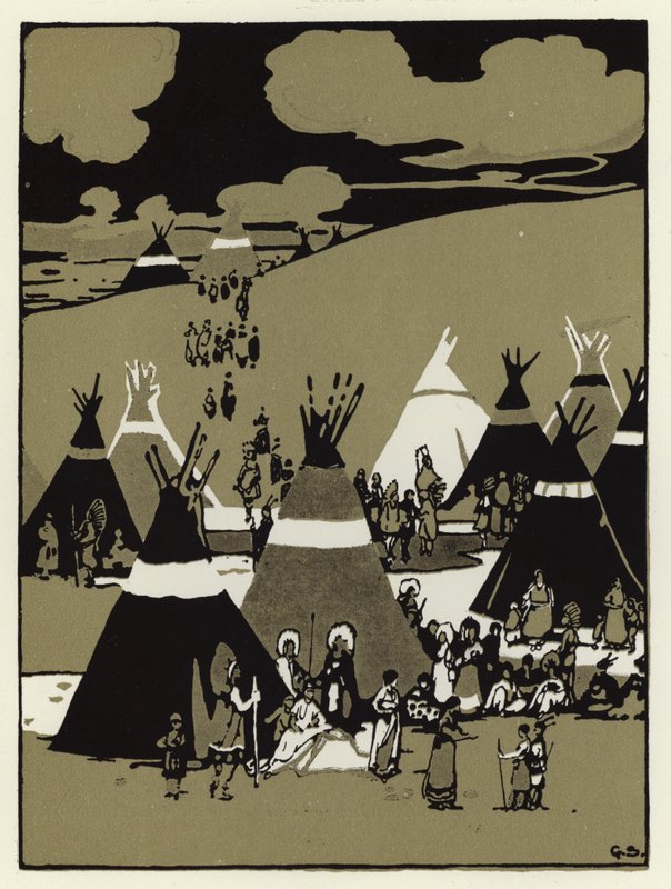 Este táborba jöttek (színes litho) alkotó: George Sheringham