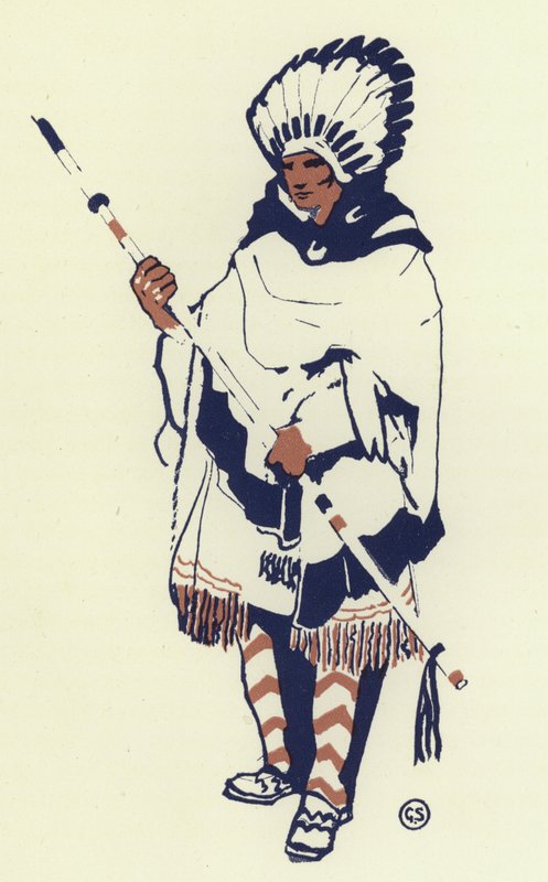 A törzsben volt egy nagyon jóképű fiatalember (színes litho) alkotó: George Sheringham