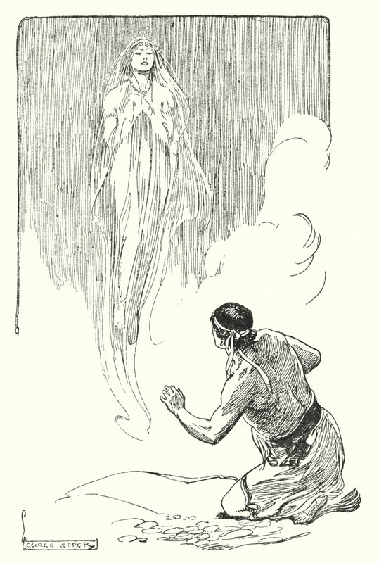 Jason és az argonauták: "A fátylon keresztül lenézett rá" (litho) alkotó: George Soper