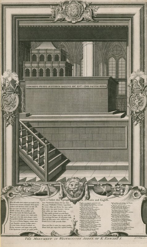 I. Edward király emlékműve alkotó: George Vertue