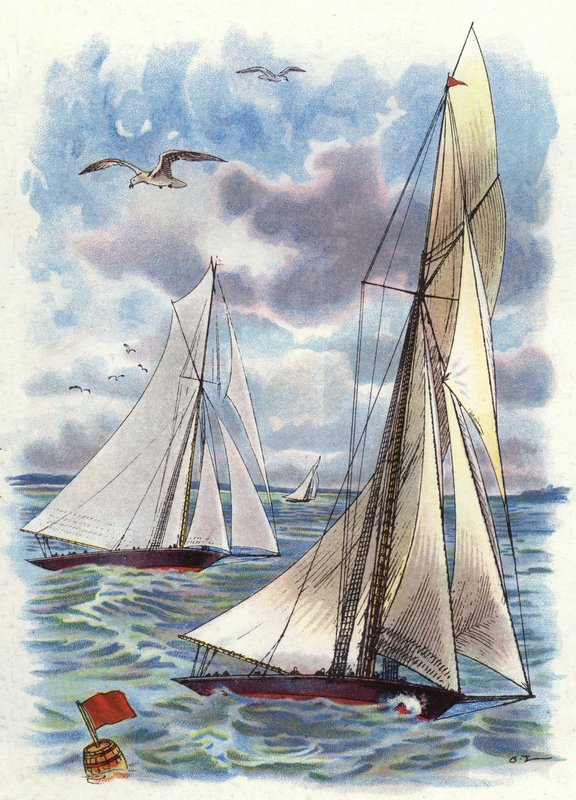 Yacht Race (színes litó) alkotó: George Washington Lambert
