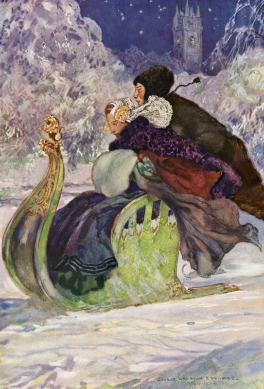 Antik tolószán, Friesland (színes litó) alkotó: George Wharton Edwards