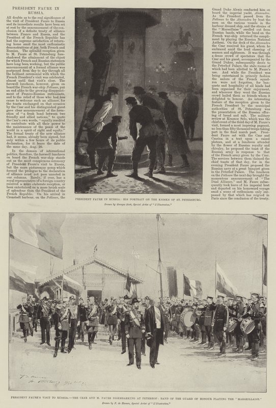 Faure elnök Oroszországban alkotó: Georges Bertin Scott