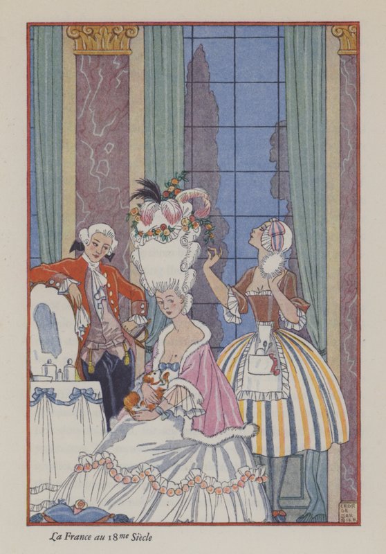 A parfüm romantikája: Franciaország a 18. században (színes litó) alkotó: Georges (after) Barbier